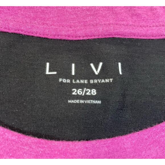 New Livi Womens Athletic Tee Crew Neck Short Sleeve Leopard 26/28 Lane Bryant - Picture 4 of 12